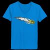 Ladies’  Junior Fine Jersey V-Neck Longer Length T-Shirt Thumbnail