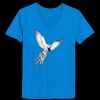 Ladies’  Junior Fine Jersey V-Neck Longer Length T-Shirt Thumbnail