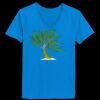 Ladies’  Junior Fine Jersey V-Neck Longer Length T-Shirt Thumbnail