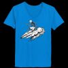 Ladies’  Junior Fine Jersey V-Neck Longer Length T-Shirt Thumbnail