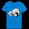 Ladies’  Junior Fine Jersey V-Neck Longer Length T-Shirt Thumbnail