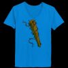 Ladies’  Junior Fine Jersey V-Neck Longer Length T-Shirt Thumbnail