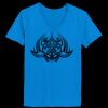 Ladies’  Junior Fine Jersey V-Neck Longer Length T-Shirt Thumbnail