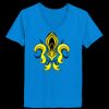 Ladies’  Junior Fine Jersey V-Neck Longer Length T-Shirt Thumbnail