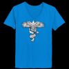 Ladies’  Junior Fine Jersey V-Neck Longer Length T-Shirt Thumbnail
