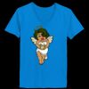 Ladies’  Junior Fine Jersey V-Neck Longer Length T-Shirt Thumbnail