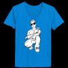 Ladies’  Junior Fine Jersey V-Neck Longer Length T-Shirt Thumbnail