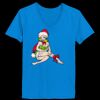 Ladies’  Junior Fine Jersey V-Neck Longer Length T-Shirt Thumbnail