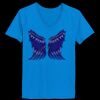 Ladies’  Junior Fine Jersey V-Neck Longer Length T-Shirt Thumbnail
