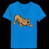 Ladies’  Junior Fine Jersey V-Neck Longer Length T-Shirt Thumbnail