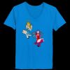 Ladies’  Junior Fine Jersey V-Neck Longer Length T-Shirt Thumbnail