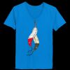 Ladies’  Junior Fine Jersey V-Neck Longer Length T-Shirt Thumbnail