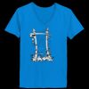 Ladies’  Junior Fine Jersey V-Neck Longer Length T-Shirt Thumbnail
