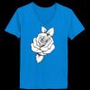 Ladies’  Junior Fine Jersey V-Neck Longer Length T-Shirt Thumbnail