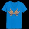 Ladies’  Junior Fine Jersey V-Neck Longer Length T-Shirt Thumbnail