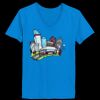 Ladies’  Junior Fine Jersey V-Neck Longer Length T-Shirt Thumbnail