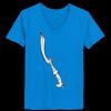 Ladies’  Junior Fine Jersey V-Neck Longer Length T-Shirt Thumbnail