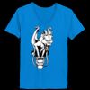 Ladies’  Junior Fine Jersey V-Neck Longer Length T-Shirt Thumbnail