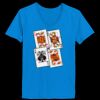 Ladies’  Junior Fine Jersey V-Neck Longer Length T-Shirt Thumbnail