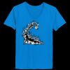 Ladies’  Junior Fine Jersey V-Neck Longer Length T-Shirt Thumbnail