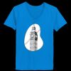 Ladies’  Junior Fine Jersey V-Neck Longer Length T-Shirt Thumbnail