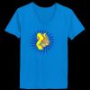 Ladies’  Junior Fine Jersey V-Neck Longer Length T-Shirt Thumbnail