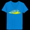 Ladies’  Junior Fine Jersey V-Neck Longer Length T-Shirt Thumbnail