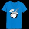 Ladies’  Junior Fine Jersey V-Neck Longer Length T-Shirt Thumbnail