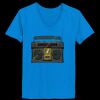 Ladies’  Junior Fine Jersey V-Neck Longer Length T-Shirt Thumbnail