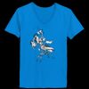 Ladies’  Junior Fine Jersey V-Neck Longer Length T-Shirt Thumbnail