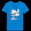 Ladies’  Junior Fine Jersey V-Neck Longer Length T-Shirt Thumbnail
