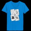 Ladies’  Junior Fine Jersey V-Neck Longer Length T-Shirt Thumbnail