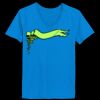 Ladies’  Junior Fine Jersey V-Neck Longer Length T-Shirt Thumbnail