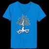 Ladies’  Junior Fine Jersey V-Neck Longer Length T-Shirt Thumbnail