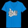 Ladies’  Junior Fine Jersey V-Neck Longer Length T-Shirt Thumbnail