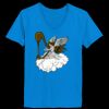 Ladies’  Junior Fine Jersey V-Neck Longer Length T-Shirt Thumbnail