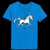 Ladies’  Junior Fine Jersey V-Neck Longer Length T-Shirt Thumbnail