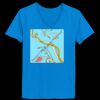 Ladies’  Junior Fine Jersey V-Neck Longer Length T-Shirt Thumbnail