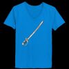 Ladies’  Junior Fine Jersey V-Neck Longer Length T-Shirt Thumbnail