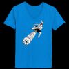 Ladies’  Junior Fine Jersey V-Neck Longer Length T-Shirt Thumbnail