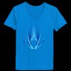 Ladies’  Junior Fine Jersey V-Neck Longer Length T-Shirt Thumbnail
