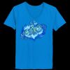 Ladies’  Junior Fine Jersey V-Neck Longer Length T-Shirt Thumbnail