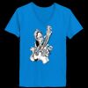 Ladies’  Junior Fine Jersey V-Neck Longer Length T-Shirt Thumbnail