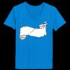 Ladies’  Junior Fine Jersey V-Neck Longer Length T-Shirt Thumbnail
