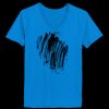 Ladies’  Junior Fine Jersey V-Neck Longer Length T-Shirt Thumbnail