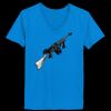 Ladies’  Junior Fine Jersey V-Neck Longer Length T-Shirt Thumbnail