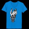 Ladies’  Junior Fine Jersey V-Neck Longer Length T-Shirt Thumbnail