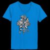 Ladies’  Junior Fine Jersey V-Neck Longer Length T-Shirt Thumbnail