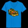 Ladies’  Junior Fine Jersey V-Neck Longer Length T-Shirt Thumbnail