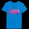 Ladies’  Junior Fine Jersey V-Neck Longer Length T-Shirt Thumbnail
